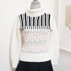 Coquette Piano Keys Turtleneck Sweater 🎹 VINTAGE